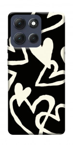 Чехол Black and white hearts для Motorola Moto G86 5G