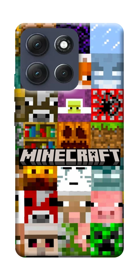 Чехол Minecraft collage для Motorola Moto G86 5G
