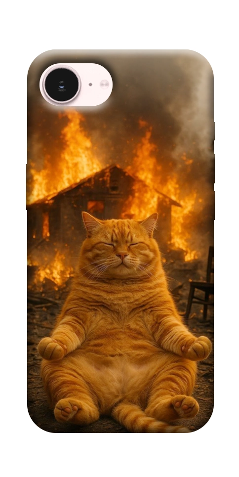 Чехол Burning cat для iPhone 17e