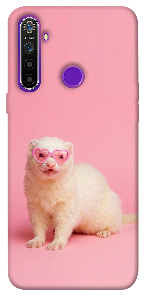 Чехол Белый хорёк для Realme 5