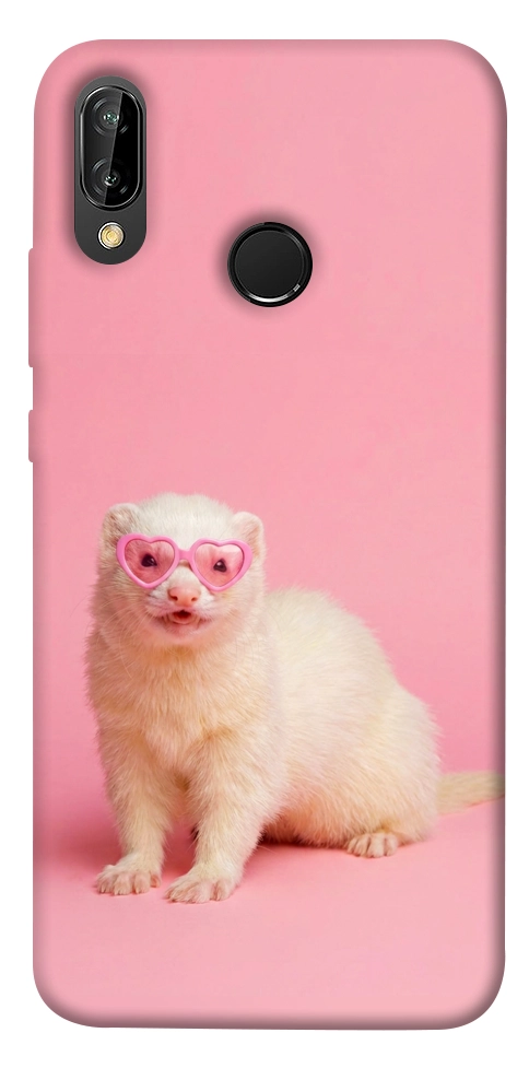 Чехол Белый хорёк для Huawei P20 Lite