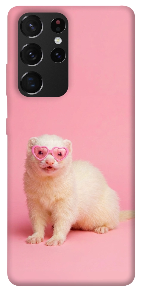Чехол Белый хорёк для Galaxy S21 Ultra