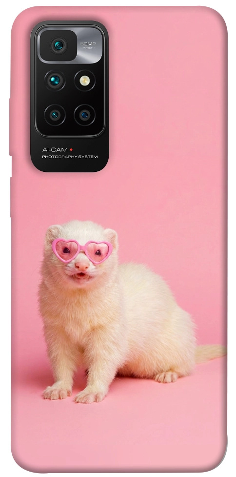Чехол Белый хорёк для Xiaomi Redmi 10