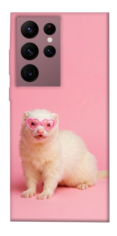 Чехол Белый хорёк для Galaxy S22 Ultra