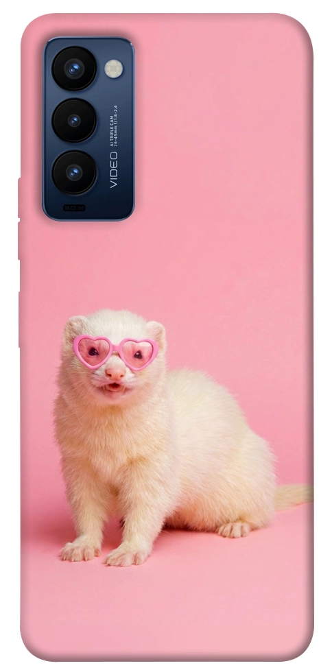 Чехол Белый хорёк для TECNO Camon 18