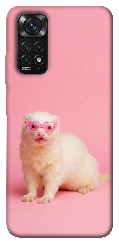 Чехол Белый хорёк для Xiaomi Redmi Note 11 (Global)