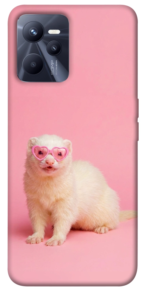 Чехол Белый хорёк для Realme C35
