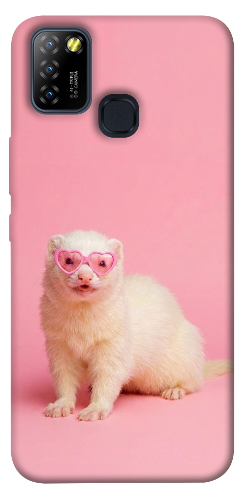 Чехол Белый хорёк для Infinix Hot 10 Lite
