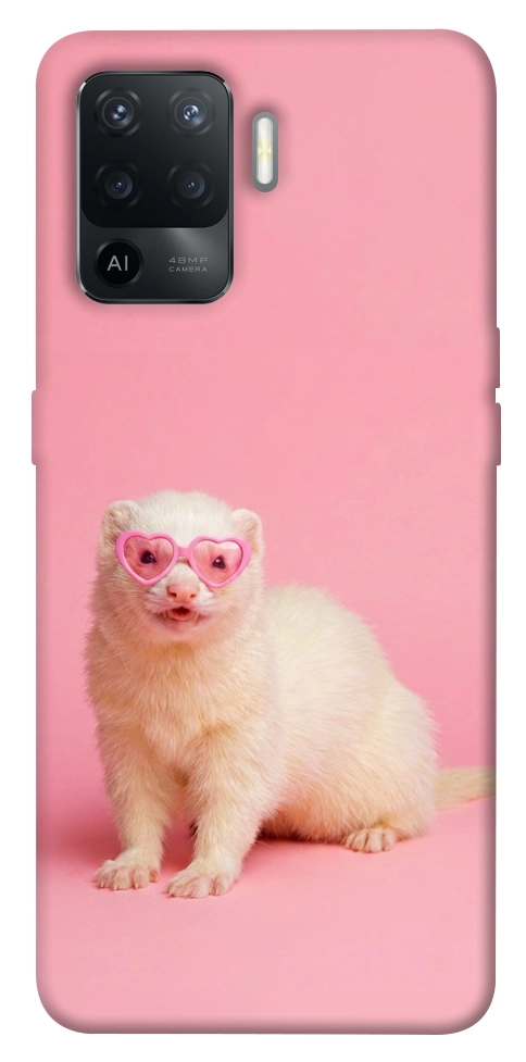 Чехол Белый хорёк для Oppo Reno 5 Lite