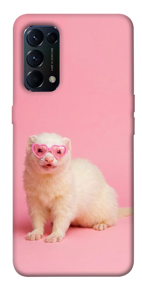 Чехол Белый хорёк для Oppo Reno 5 4G