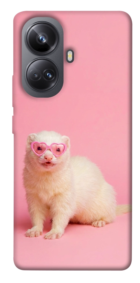 Чехол Белый хорёк для Realme 10 Pro+