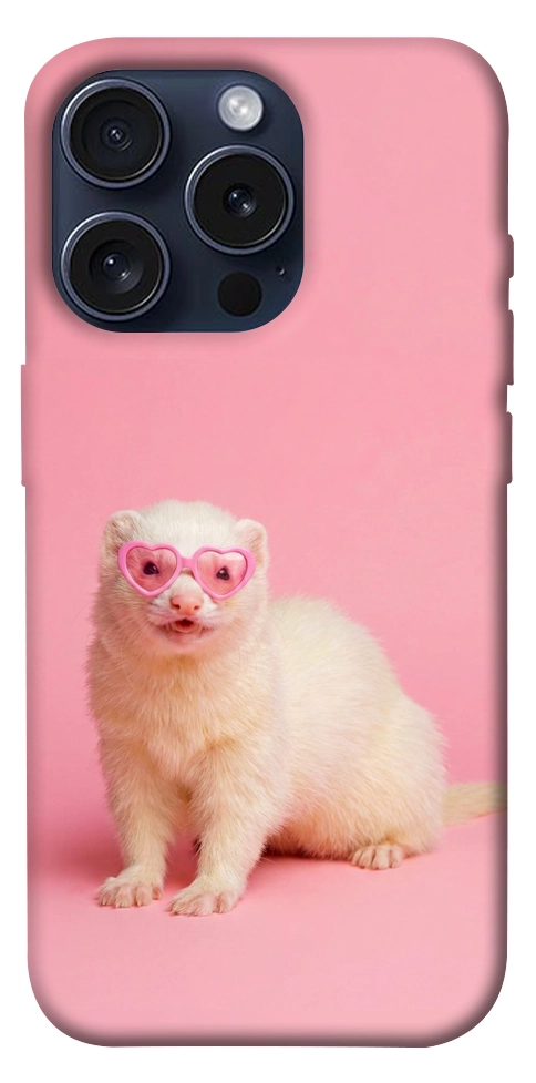 Чехол Белый хорёк для iPhone 15 Pro