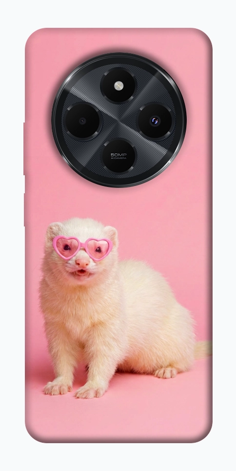 Чехол Белый хорёк для Xiaomi Redmi 14C