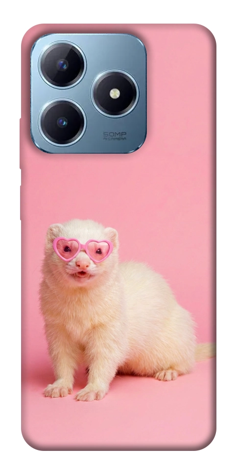 Чехол Белый хорёк для Realme C63 4G