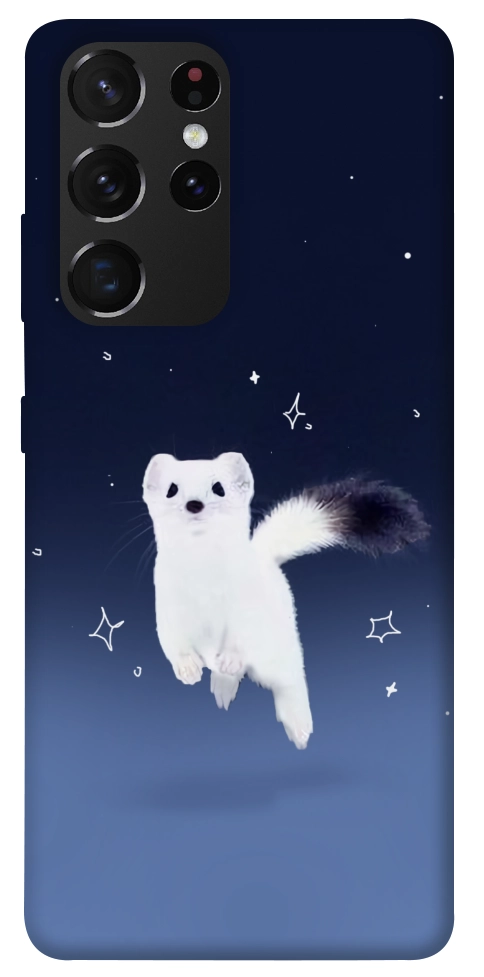 Чехол Хорёк в снегу для Galaxy S21 Ultra