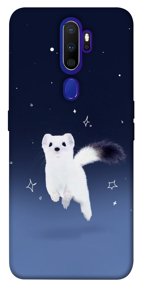 Чехол Хорёк в снегу для Oppo A9 (2020)