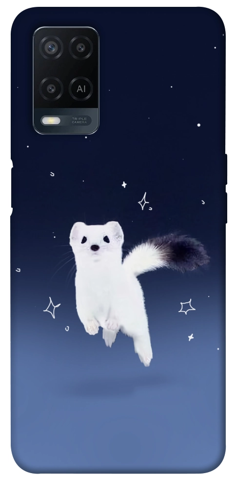 Чехол Хорёк в снегу для Oppo A54 4G
