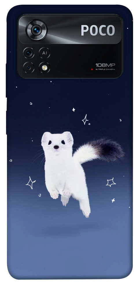 Чехол Хорёк в снегу для Xiaomi Poco X4 Pro