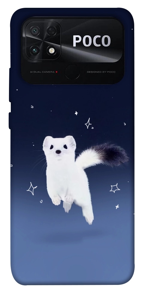 Чехол Хорёк в снегу для Xiaomi Poco C40