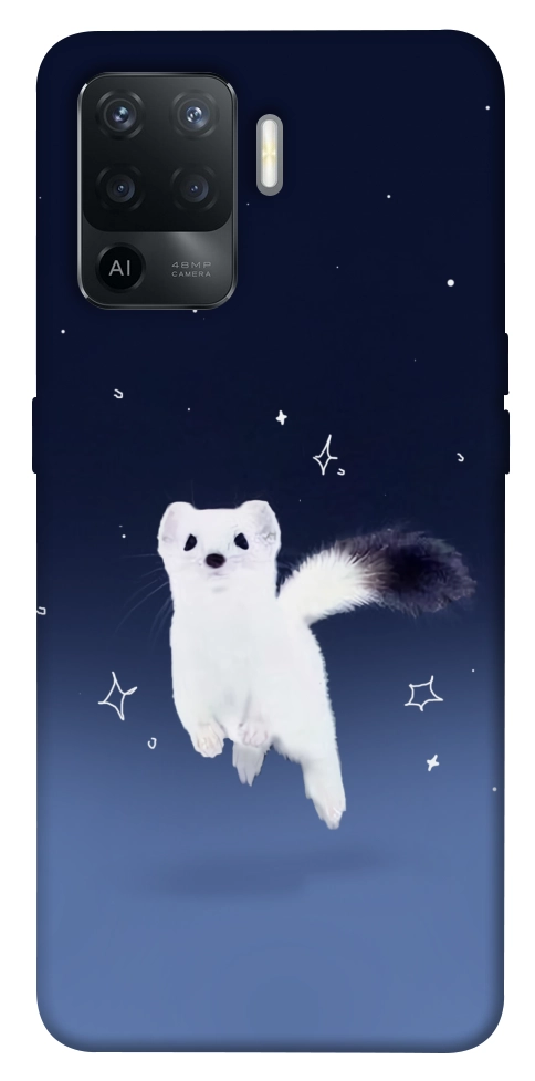 Чехол Хорёк в снегу для Oppo Reno 5 Lite