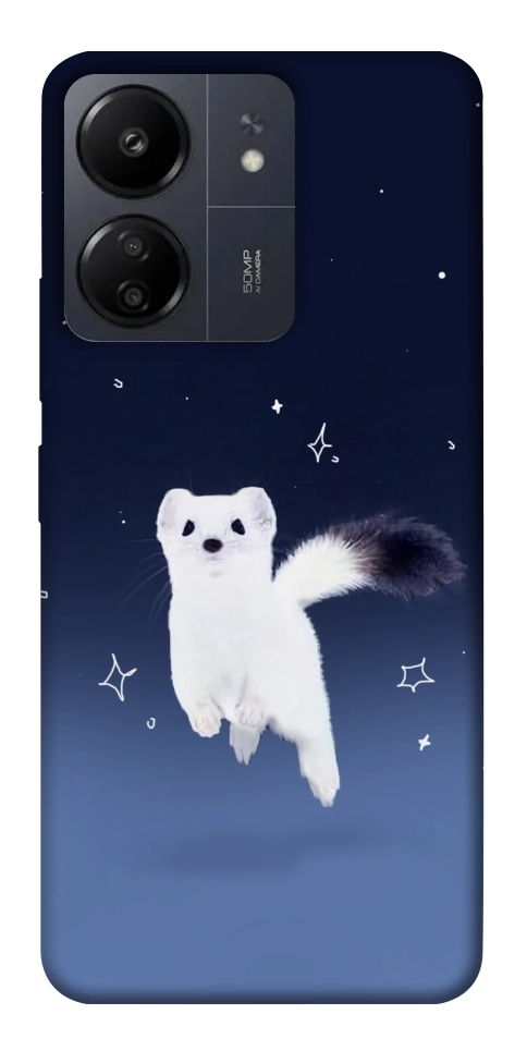 Чехол Хорёк в снегу для Xiaomi Redmi 13C