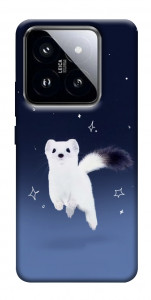 Чехол Хорёк в снегу для Xiaomi 14 Pro