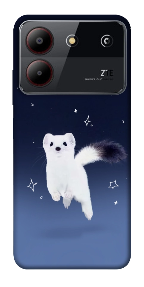 Чехол Хорёк в снегу для ZTE Blade A54 4G