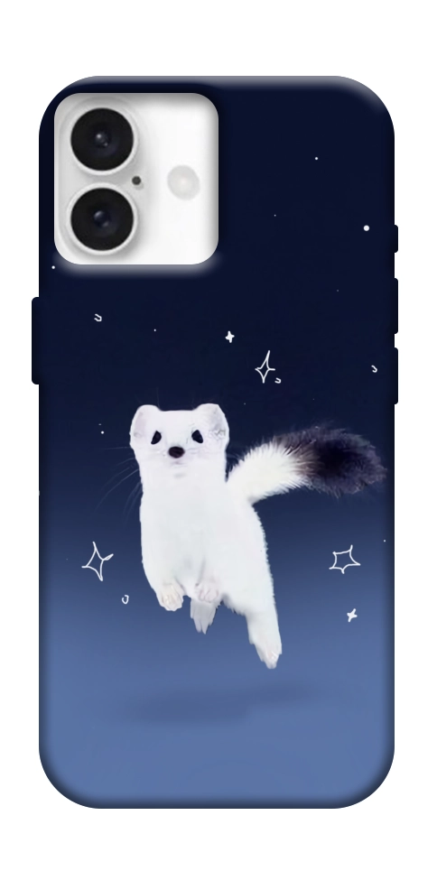 Чехол Хорёк в снегу для iPhone 16 Plus