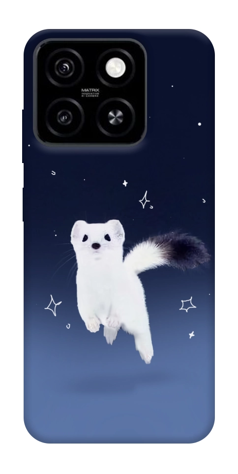 Чехол Хорёк в снегу для ZTE Blade A55 4G