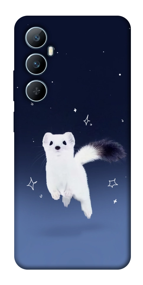 Чехол Хорёк в снегу для Realme C65 4G