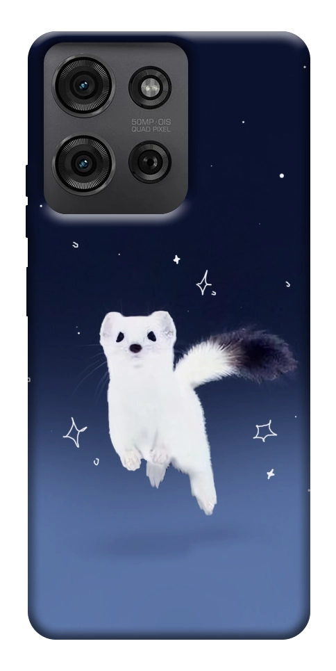 Чехол Хорёк в снегу для Motorola Moto G75 5G