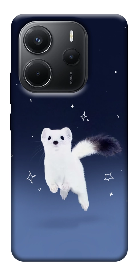 Чехол Хорёк в снегу для Xiaomi Redmi Note 14 4G (Europe version)