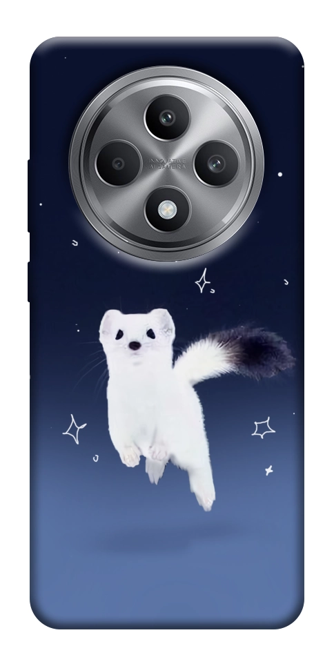 Чехол Хорёк в снегу для Oppo Reno 12 F 4G
