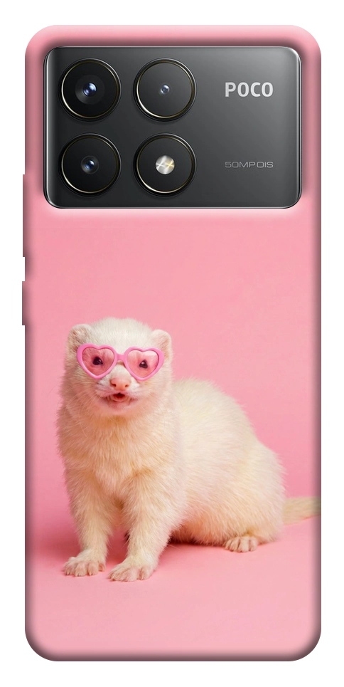 Чехол Белый хорёк для Xiaomi Poco F6 Pro