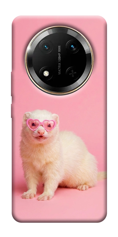 Чехол Белый хорёк для Huawei Honor X9c