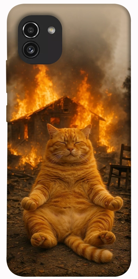Чехол Burning cat для Galaxy A03