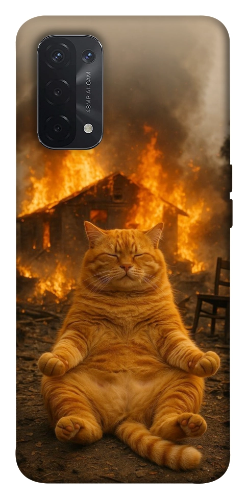 Чохол Burning cat для Oppo A74 5G