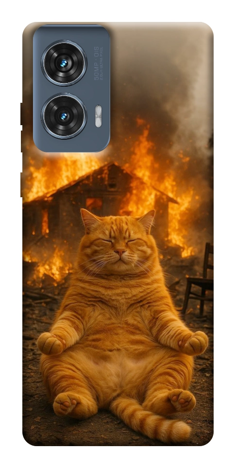 Чехол Burning cat для Motorola Edge 50 Fusion
