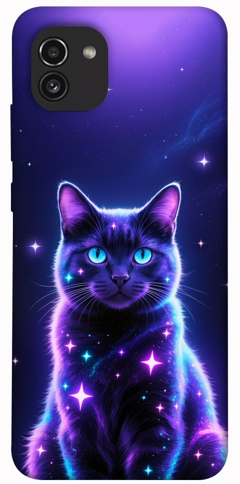 Чехол Galaxy purple cat для Galaxy A03