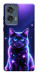 Чохол Galaxy purple cat для Motorola Edge 50 Fusion