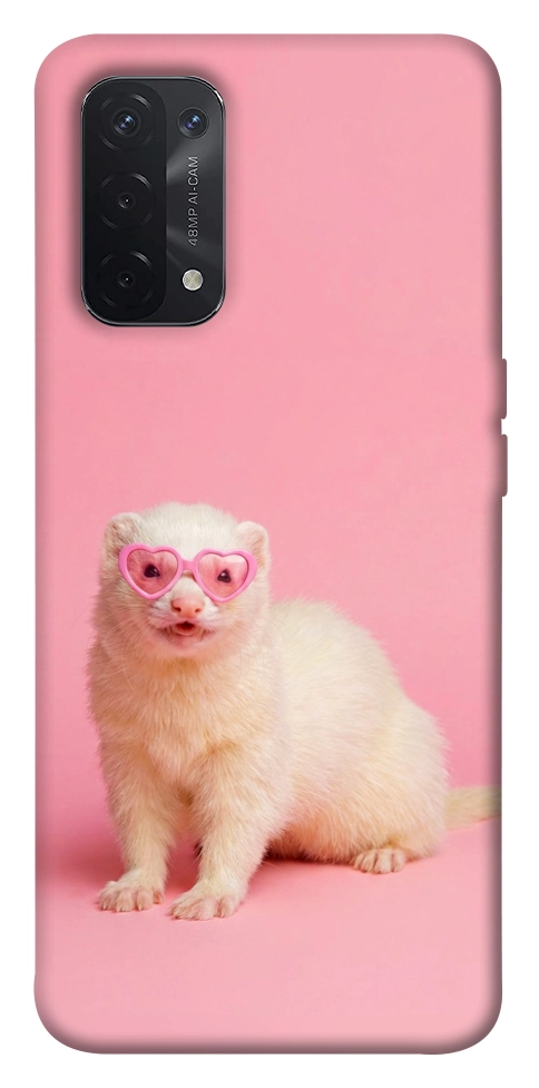 Чехол Белый хорёк для Oppo A74 5G
