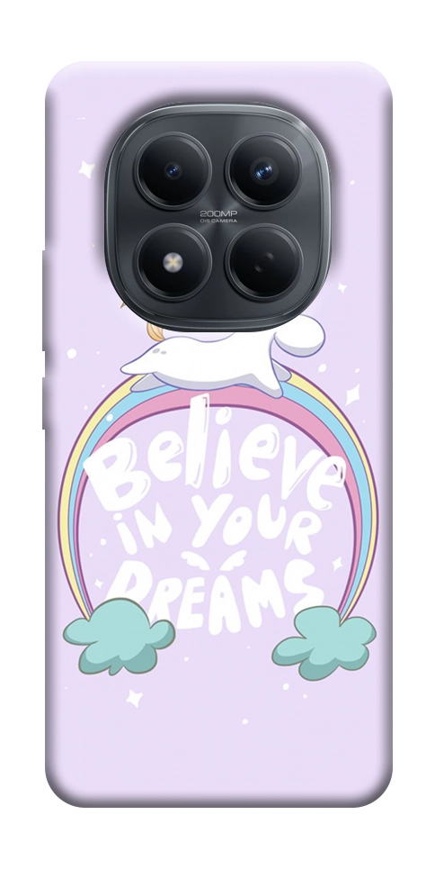 Чехол Believe in your dreams unicorn для Xiaomi Redmi Note 15 5G (EU)