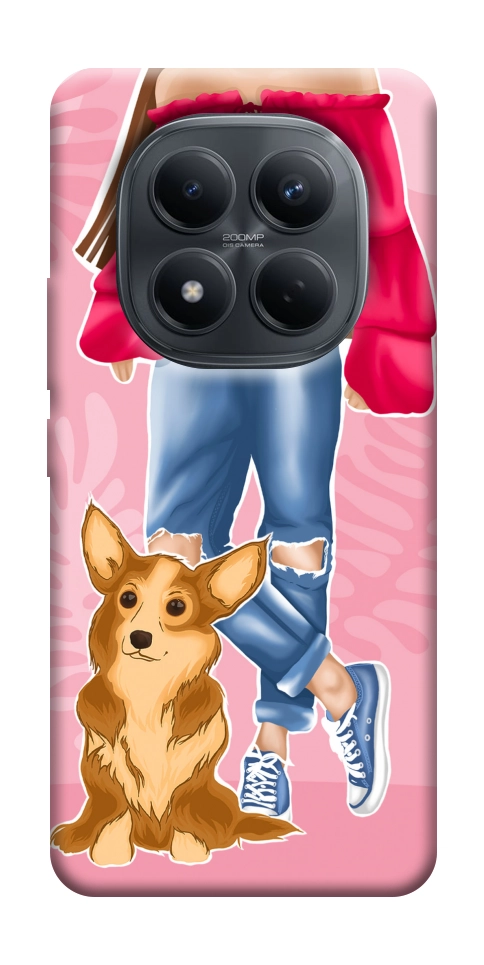 Чехол Girl and corgi для Xiaomi Redmi Note 15 5G (EU)