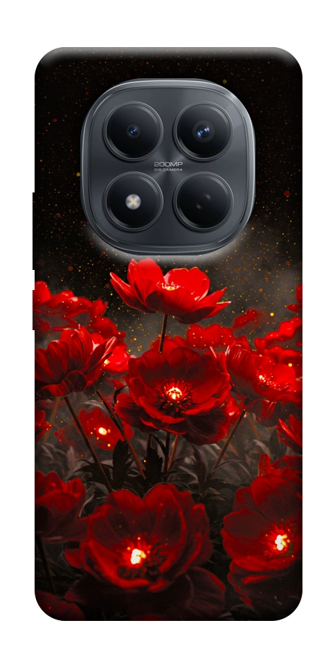 Чехол Burning flowers для Xiaomi Redmi Note 15 5G (EU)