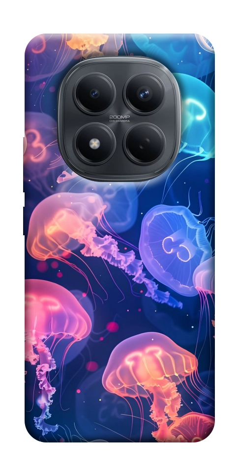 Чехол Neon jellyfishes для Xiaomi Redmi Note 15 5G (EU)