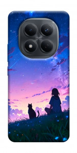Чохол Space girl and cat для Xiaomi Redmi Note 15 4G (EU)