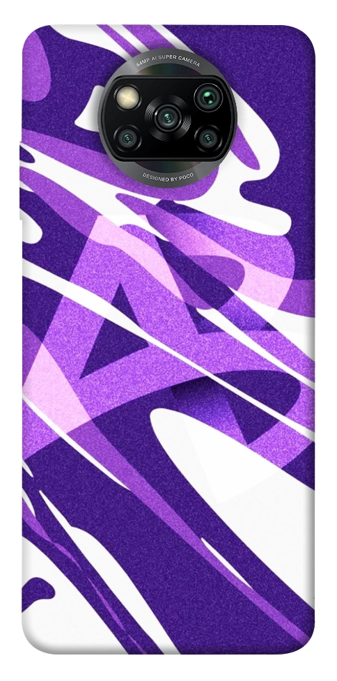Чехол Purple Abstract для Xiaomi Poco X3 NFC