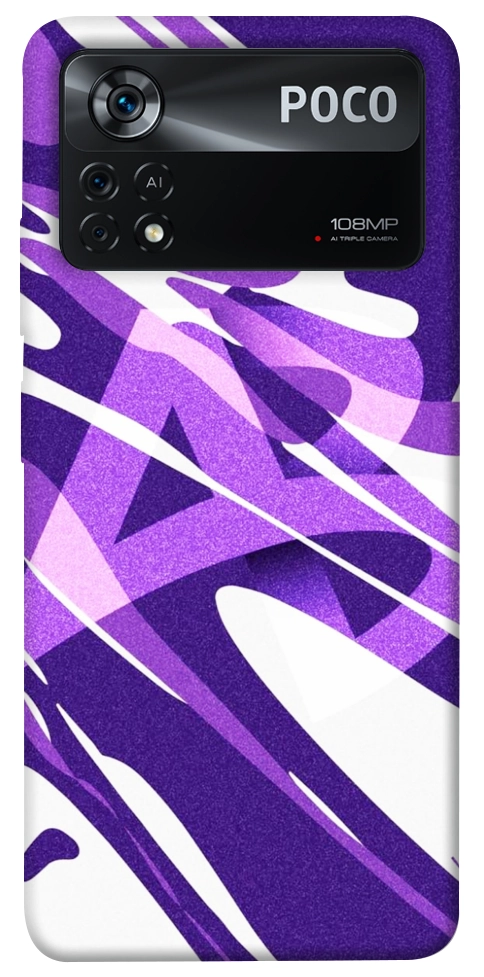 Чехол Purple Abstract для Xiaomi Poco X4 Pro