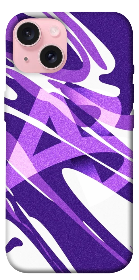 Чохол Purple Abstract для iPhone 15