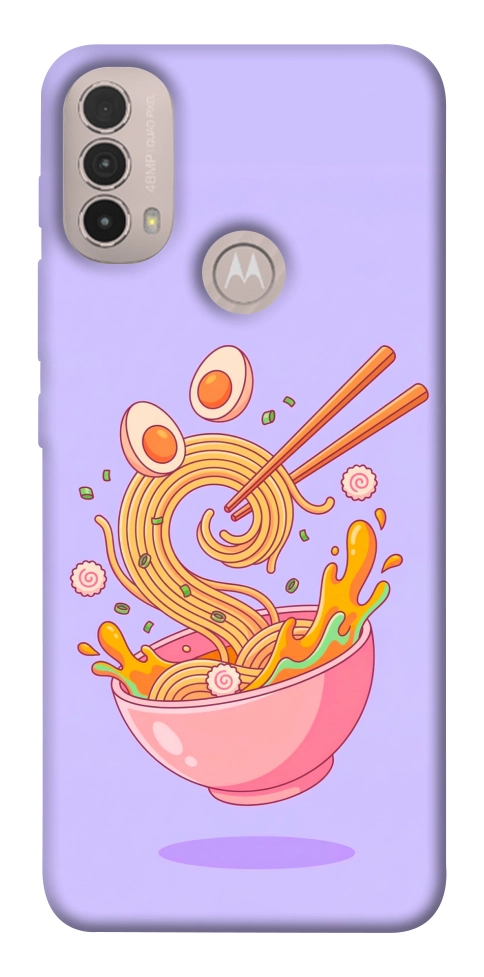 Чехол Cartoon noodles для Motorola Moto E30